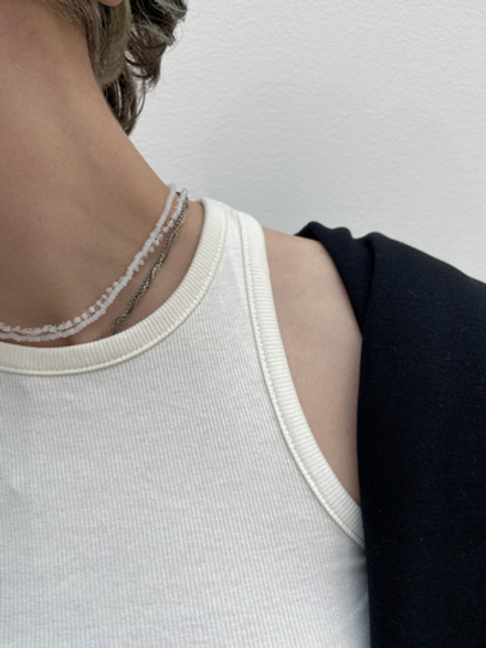 double white necklace