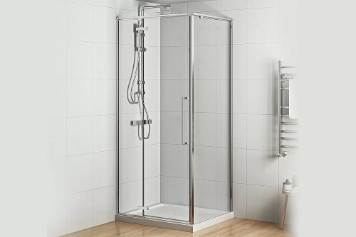Душевой уголок Royal Bath BERN-V 90х80 RB9080-T-CH стекло матовое/профиль хром