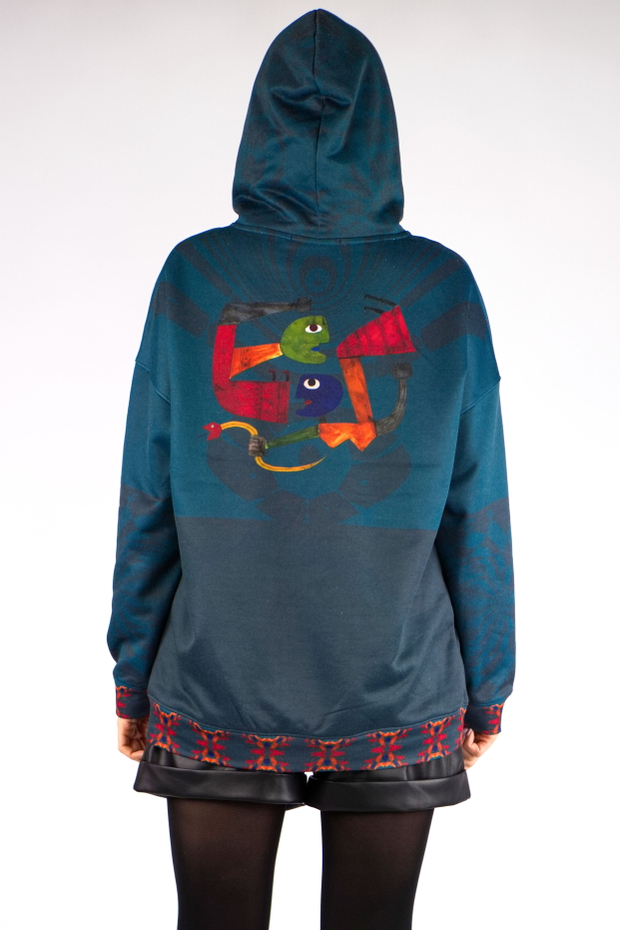 Зип худи "Рыцарь Связи" по мотивам живописи художника-сюрреалиста Виктора Браунера