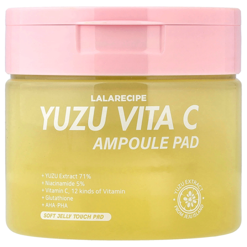 Lalarecipe, Yuze Vita C, ампульные диски, для сияния кожи, 80 шт, 150 мл (5,07 жидк. унции)