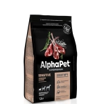 Сухой корм AlphaPet Superpremium, для собак мелких пород с чувс. пищ., ягненок с рисом, 1.5 кг
