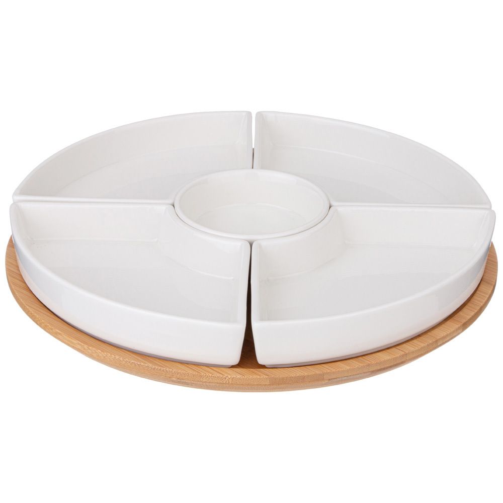 МЕНАЖНИЦА LEFARD "NATIVE" 5 СЕКЦИЙ НА ДЕРЕВ.ПОДСТАВКЕ 28*5,6 СМ (КОР=6ШТ.)