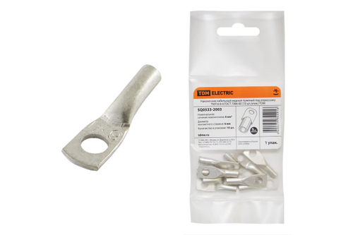 Наконечник TDM медный луженый ТМЛ 6-6-4 ГОСТ 7386-80