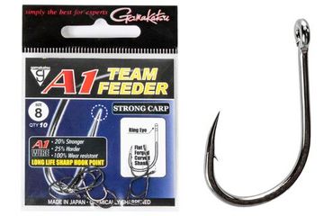 Крючки Gamakatsu A1 TEAM FEEDER HOOKS STRONG CARP разм. 08 10шт.