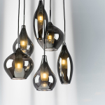 803067 Подвес PENTOLA 6х25W G9 ХРОМ/ДЫМЧАТЫЙ