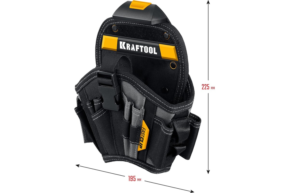 Кобура для шуруповерта большая с быстросъёмным креплением FastClip KRAFTOOL KH-17 17 карманов и петель 38768