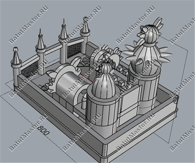 Коммерческий надувной батут "Пасхальный зайчик"