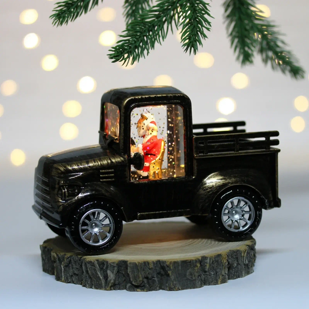 Сувенир с подсветкой «Сказочная машина» 15,5*7*9,5 см, Бронза (работает от батареек LR44*3)