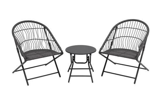 Комплект складной мебели для сада Soley тёмно-серый