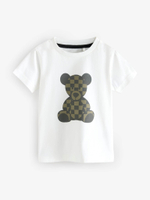 Бомбер и футболка в комплекте для мальчика Next K83-454, Хаки, Белый