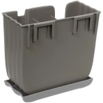 Подставка для столовых приборов «Стиль» 16*15*7,5см 3 секции с поддоном пластиковая, микс