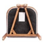 Стул Bradex Home Rich рогожка бежево-голубая с ножками цвета орех