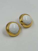 Серьги с белыми вставками