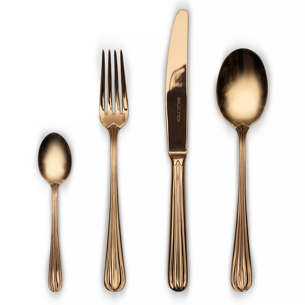 Набор DUO bronze 92-93столовые приборы Belo Inox Медный