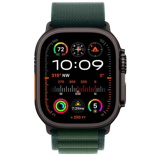 Умные часы Apple Watch Ultra 2 49 мм Black Titanium Alpine Loop Dark green