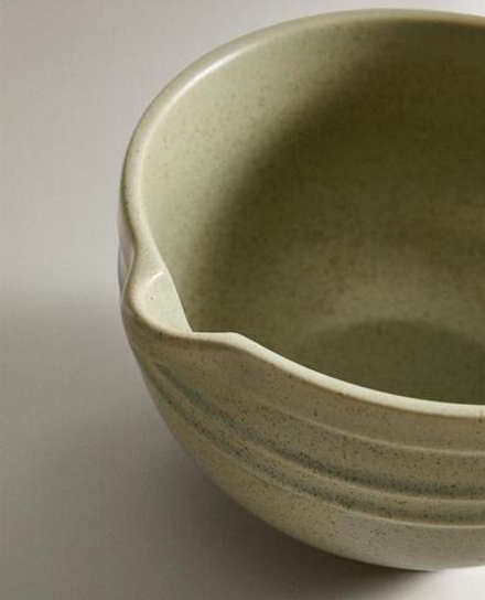 ZARA HOME КЕРАМИЧСЕКАЯ ЧАША С ПЕСТИКОМ, ЗЕЛЕНЫЙ