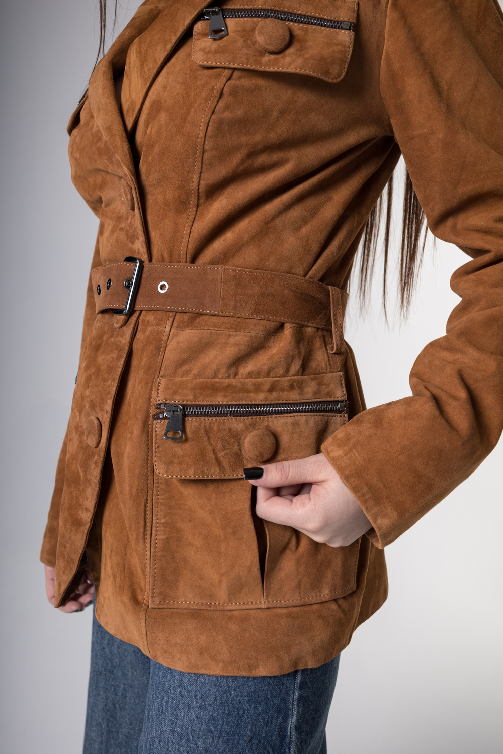 Пиджак из натуральной замши