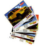 Вкладыши от жвачки Turbo Super 5 шт. Номера 414, 431, 435, 466, 502