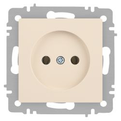 Розетка Intro Accent 6-201-02 2P 16А-250В IP20 СУ AL/CU слоновая кость | Intro