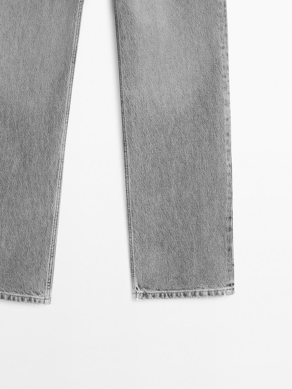 Massimo Dutti Джинсы прямого кроя из смесового хлопка с высокой посадкой, маренго