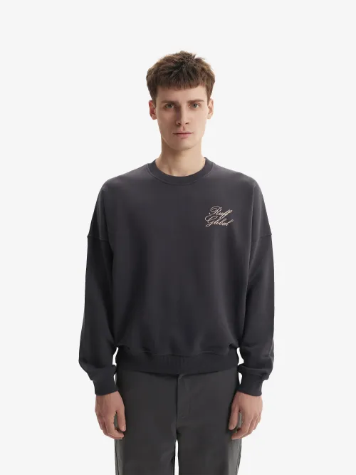 Толстовка Oversized темно-серая