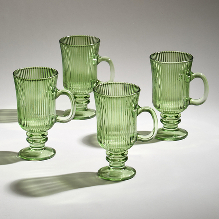 НАБОР КРУЖЕК "SIMPLICITY" GREEN 4 ШТ 245 МЛ / 14 СМ