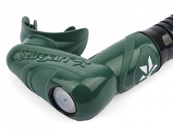 Набор маска+трубка в сумке Sargan Сталкер-Н зеленый/черный