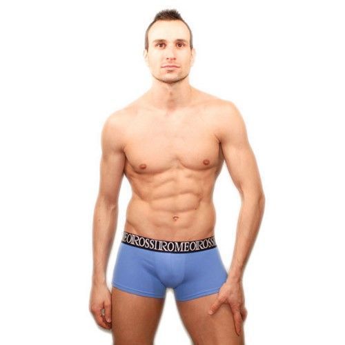 Мужские трусы хипсы голубые Romeo Rossi Bik Blue Boxers RR5002