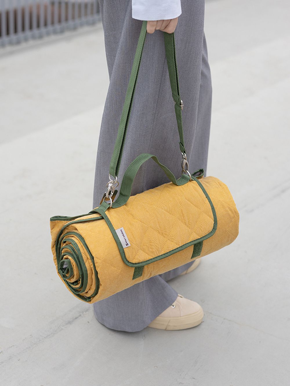 Плед для пикника и отдыха на пляже Smart Picnic, горчичный