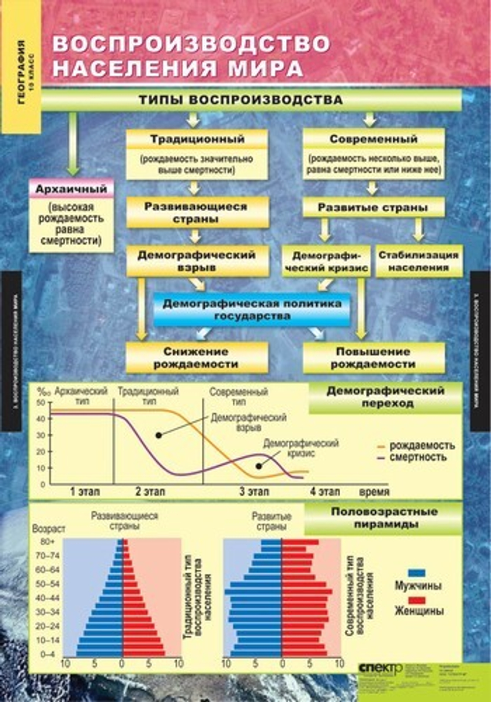 Комплект таблиц "Экономическая и социальная география мира 10 класс" (12 табл.)