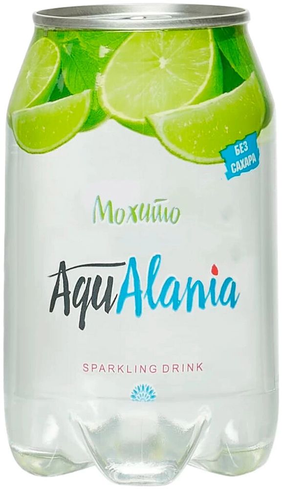 Напиток безалкогольный среднегазированный AquAlania Мохито 0.33 - пэт