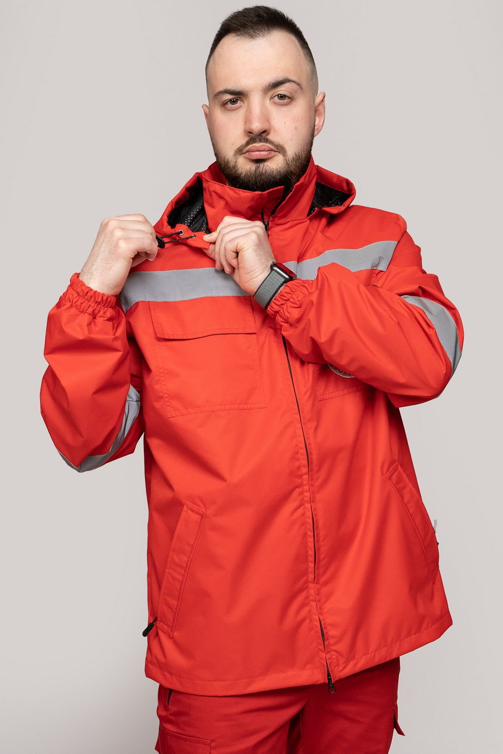 Ветровка Скорая помощь MedicLine мужская цв. КРАСНЫЙ