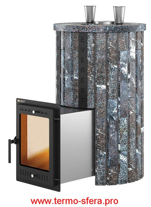 Печь для бани Эверест "Steam Master 38 INOX" Ламель Амфиболит, S-20