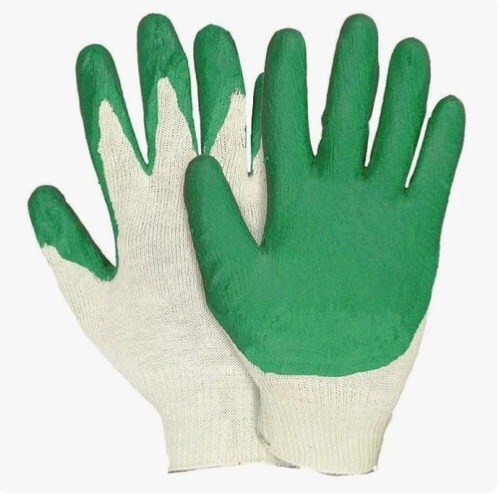 Перчатки х/б  Облив  латексн. с Одним  покр.  уп 10 пар