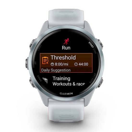 Garmin Forerunner 570 42 мм Алюминий облачно-голубой с полупрозрачным ремешком белого/облачно голубого цвета