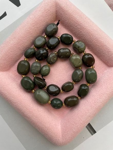 Бусины из яшмы 12х16мм, галтовка