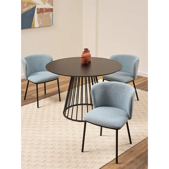 Стул Fluit, серо-голубое букле