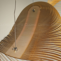 Подвесной светильник Cloyd FUETE P1 / шир. 60 см - дерево - белый (арт.11414)