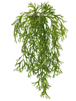 Искусственное растение Олений рог зеленый в настенном сером кашпо