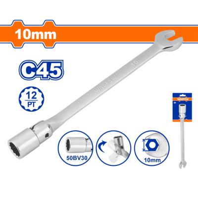 Торцевой гаечный ключ с поворотной головкой с открытым концом