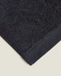 ZARA HOME ОДНОТОННОЕ ПОЛОТЕНЦЕ, ЧЕРНЫЙ