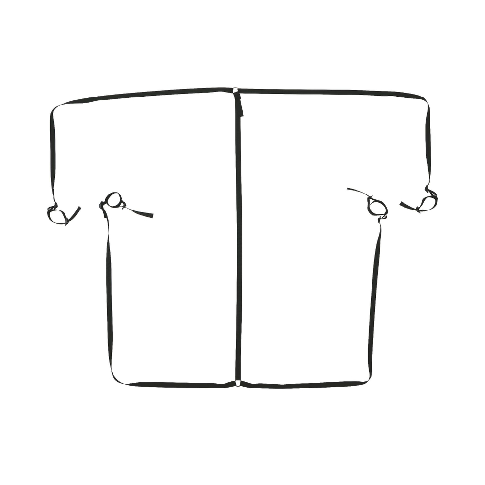 Черный комплект строп для фиксации на кровати (Цвет: черный)