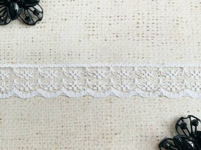 Кружево-трикотаж, ш. 2,3 см.