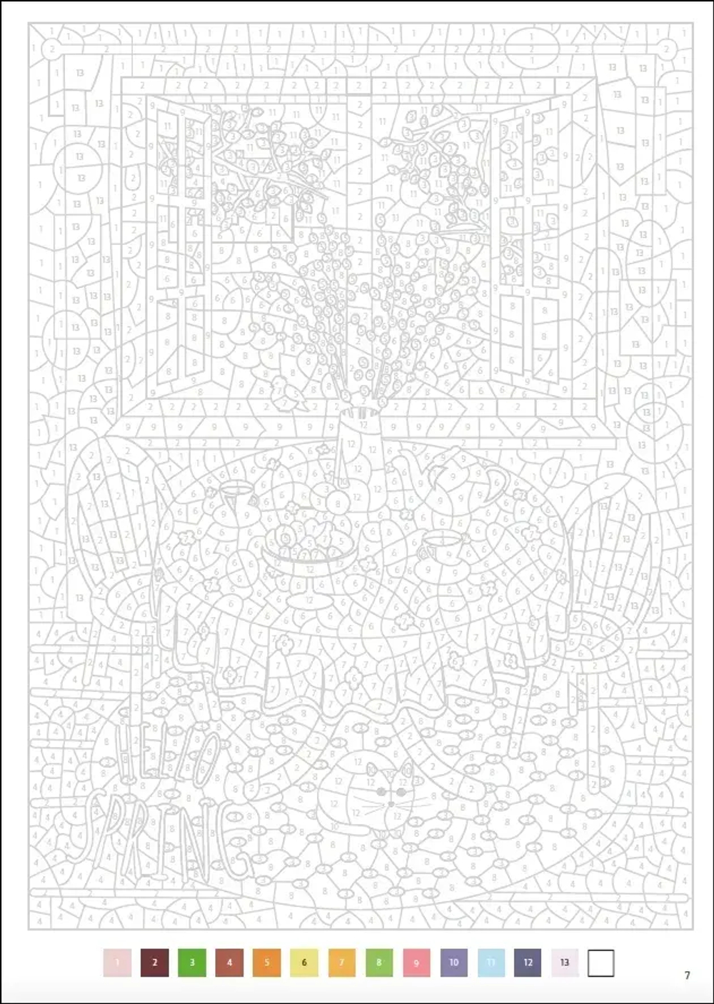 Раскраска по номерам Coloriages mystres Disney - официальное польское издание. Выходные в деревне.