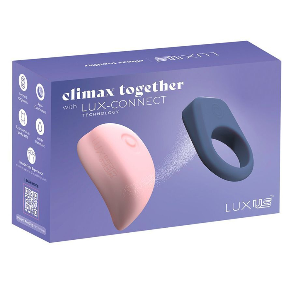 Набор Kiiroo Luxus: интерактивный вибратор LuxHer и эрекционное кольцо LuxHim (Цвет: розовый)