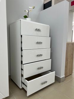 МС "Сандра" Комод с 5 ящиками 600*450*1100 Белый лофт, Велес