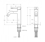 Смеситель для раковины с донным клапаном CEZARES RELAX-LS1-GM
