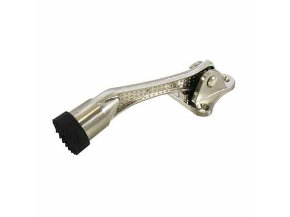 Ограничитель дверной КН-130 SN козья ножка матовый никель Аллюр