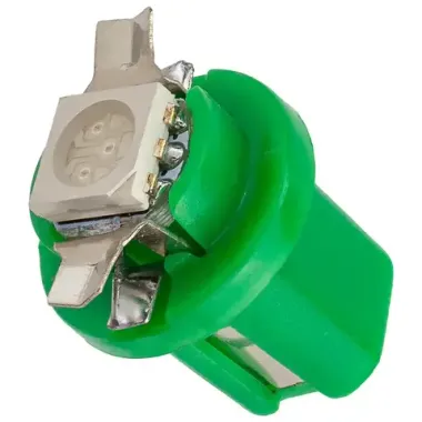 Лампочка светодиодная T8.5-5050-1SMD 12v зеленая KING T8.5-5050-1SMD G