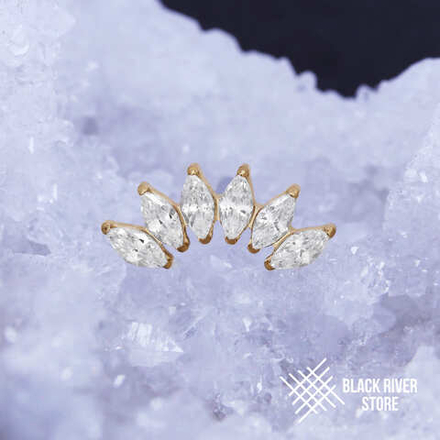 6K Marquise v.2 Crystal PVD Yellow